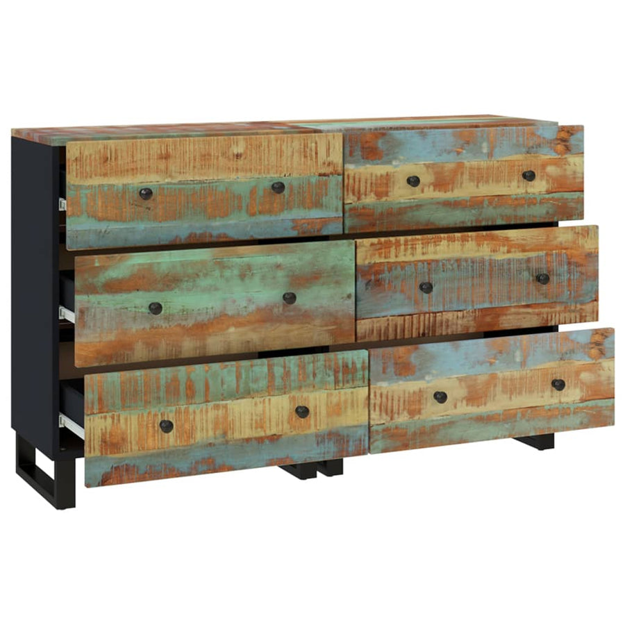 Dressoirs 2 st 60x33x75 cm massief gerecycled hout