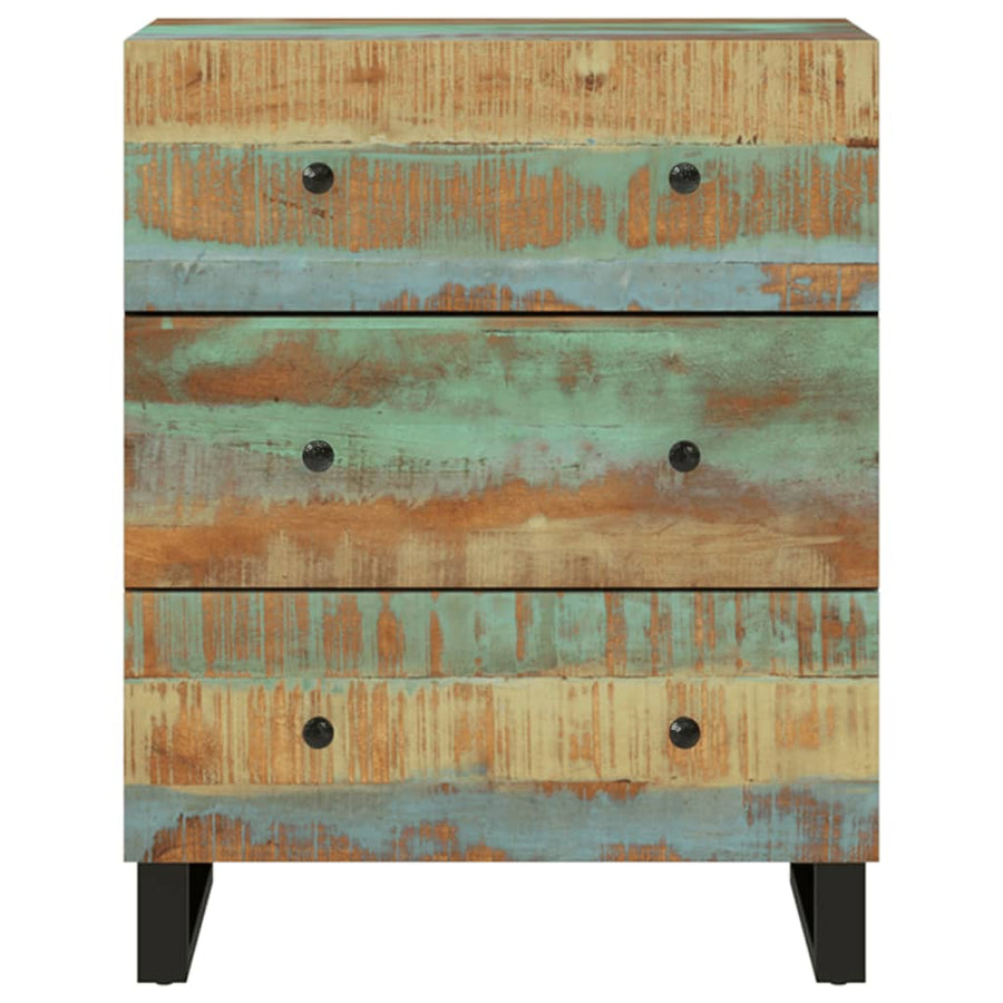 Dressoirs 2 st 60x33x75 cm massief gerecycled hout