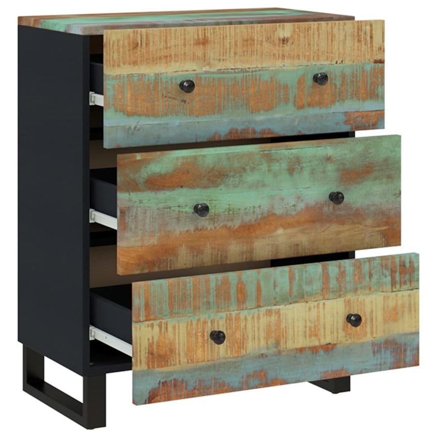 Dressoirs 2 st 60x33x75 cm massief gerecycled hout