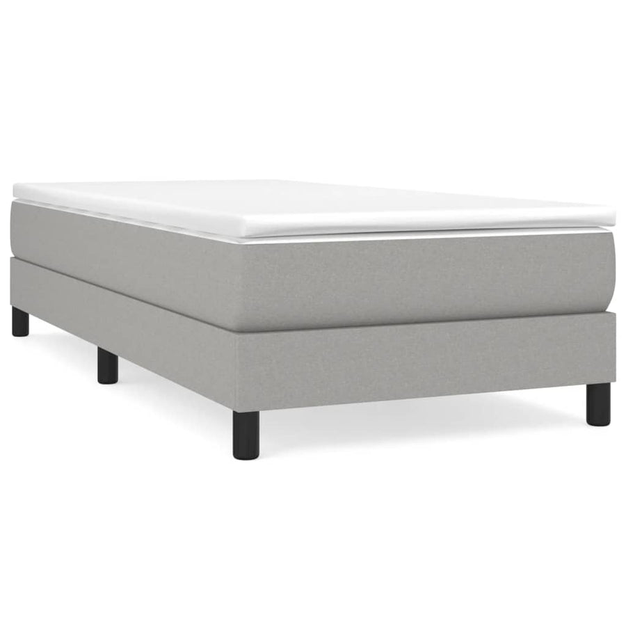 Boxspringframe Stof Lichtgrijs 80 x 200 cm 25 cm