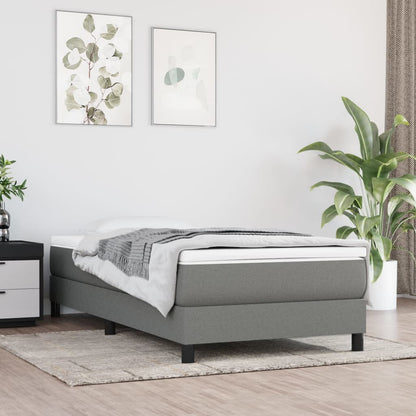 Boxspringframe Stof Donkergrijs 80 x 200 cm 25 cm