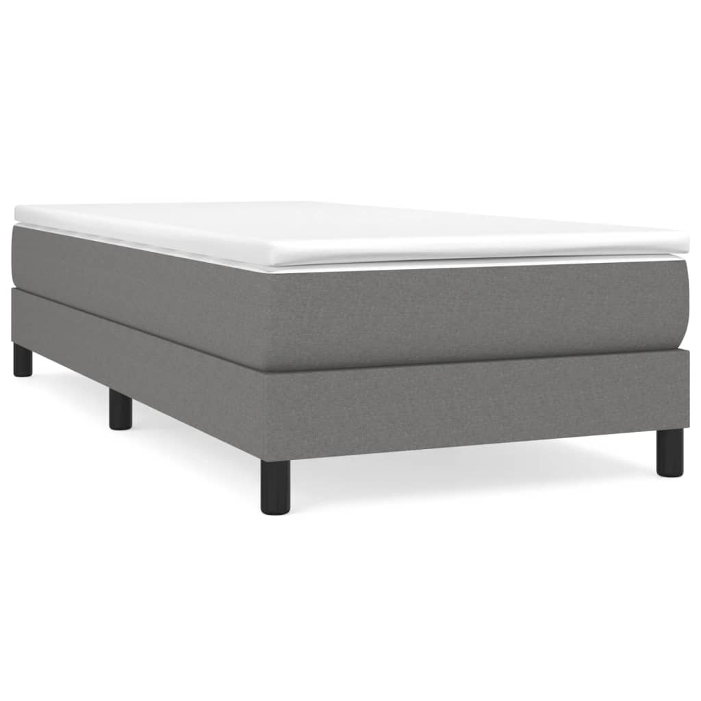Boxspringframe Stof Donkergrijs 90 x 190 cm 25 cm