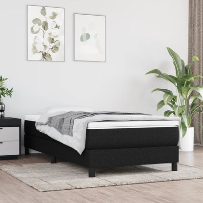 Boxspringframe stof zwart 90x190 cm 90 x 190 cm 25 cm