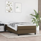 Boxspring bed 90x190 cm stof donkerbruin