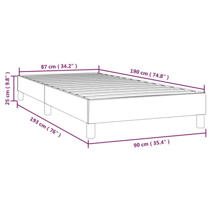 Boxspringframe Stof Kleurig Crème 90 x 190 cm 25 cm