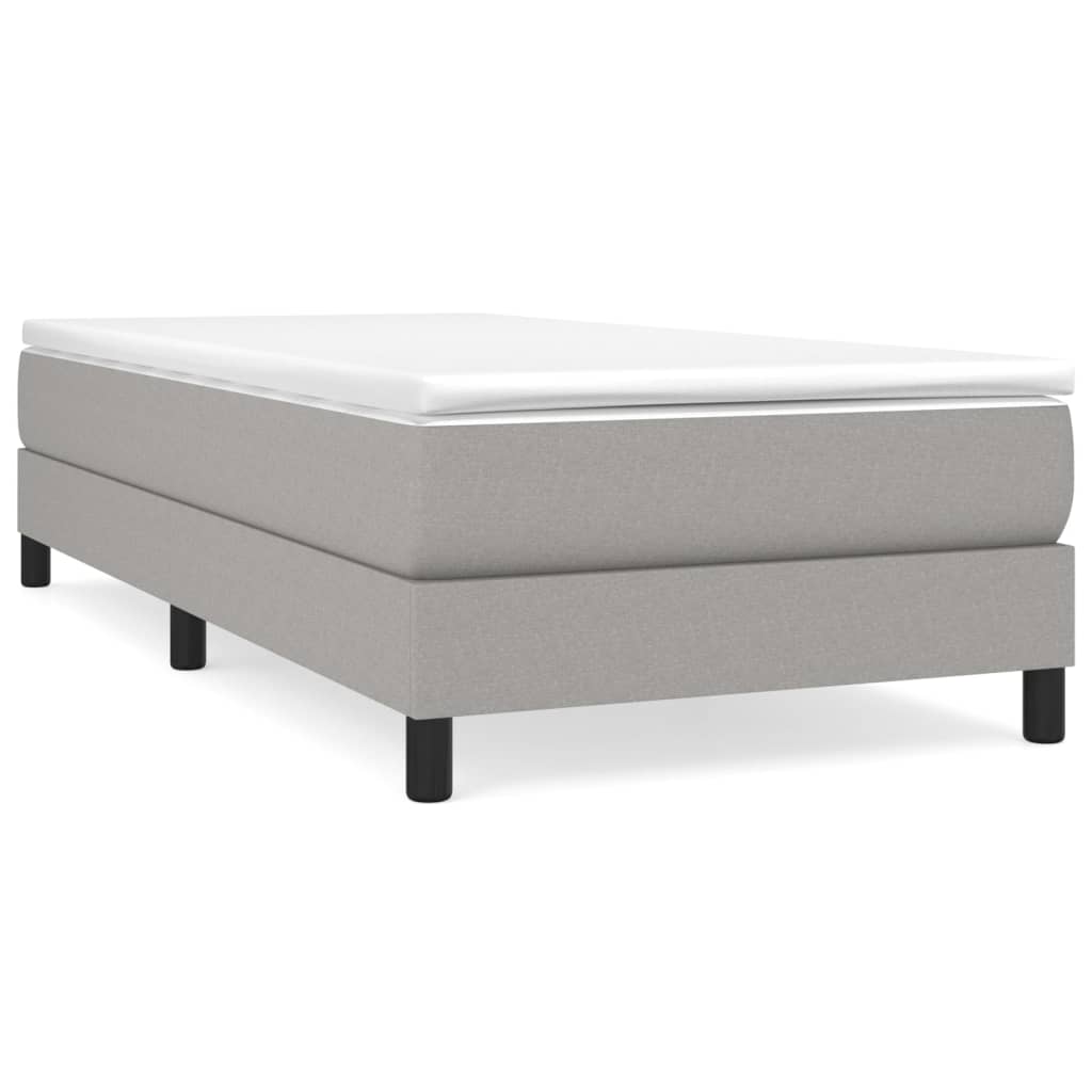 Boxspringframe Stof Lichtgrijs 90 x 200 cm 25 cm