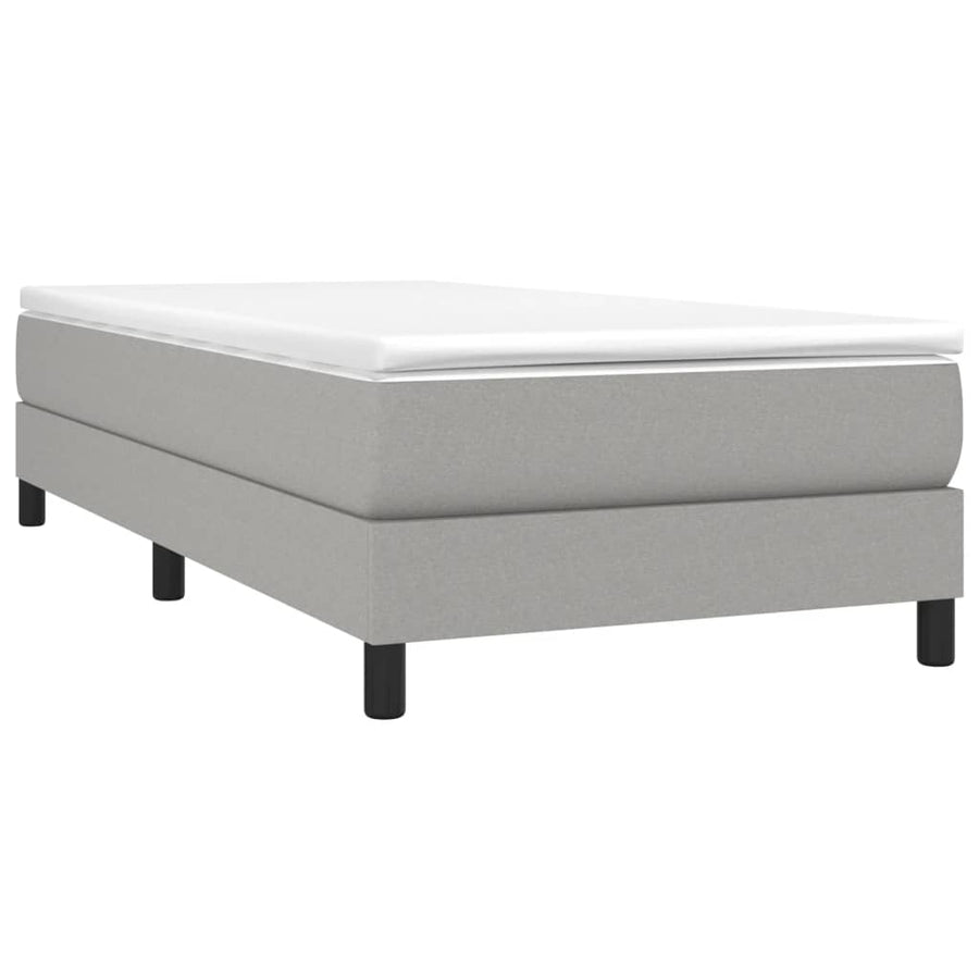 Boxspringframe Stof Lichtgrijs 90 x 200 cm 25 cm