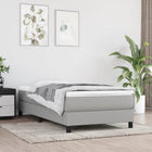 Boxspring bed 90x200 cm lichtgrijs stof