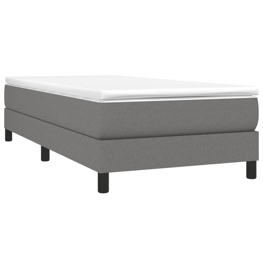 Boxspringframe Stof Donkergrijs 90 x 200 cm 25 cm