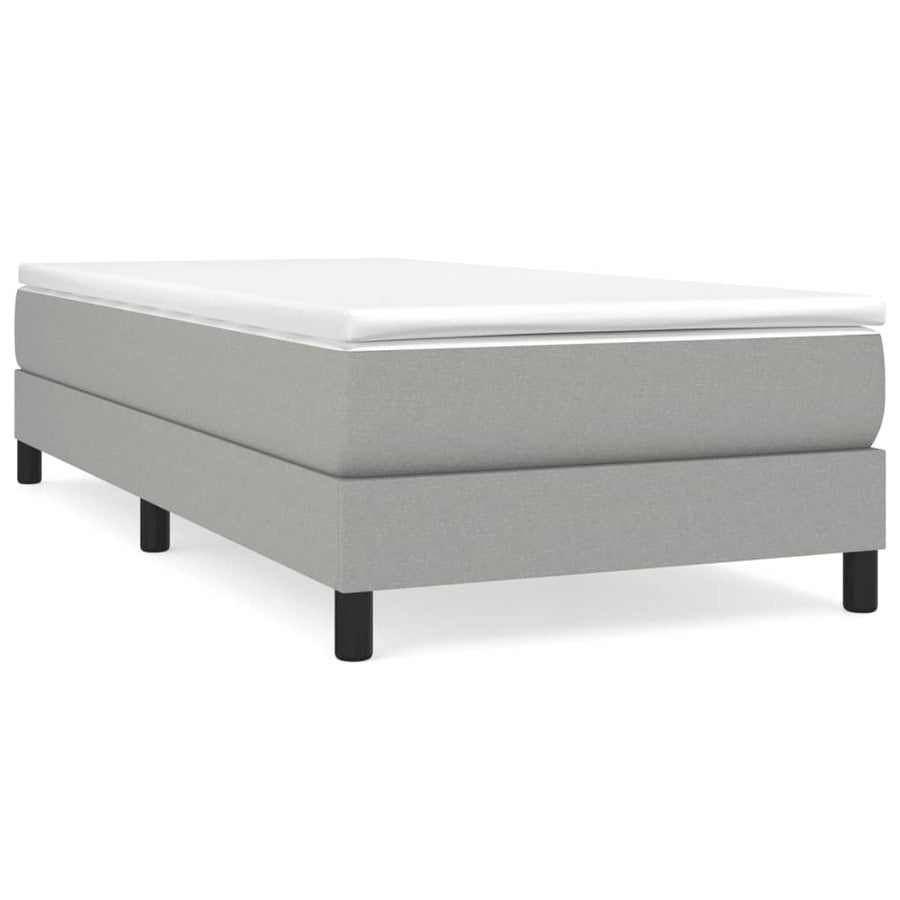 Boxspringframe Stof Lichtgrijs 100 x 200 cm 25 cm