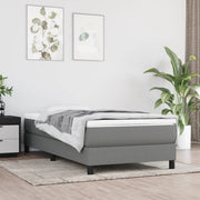 Boxspring bed 100x200 cm donkergrijs stof