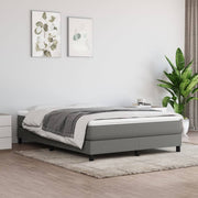 Boxspring bed donkergrijs 140x190 cm