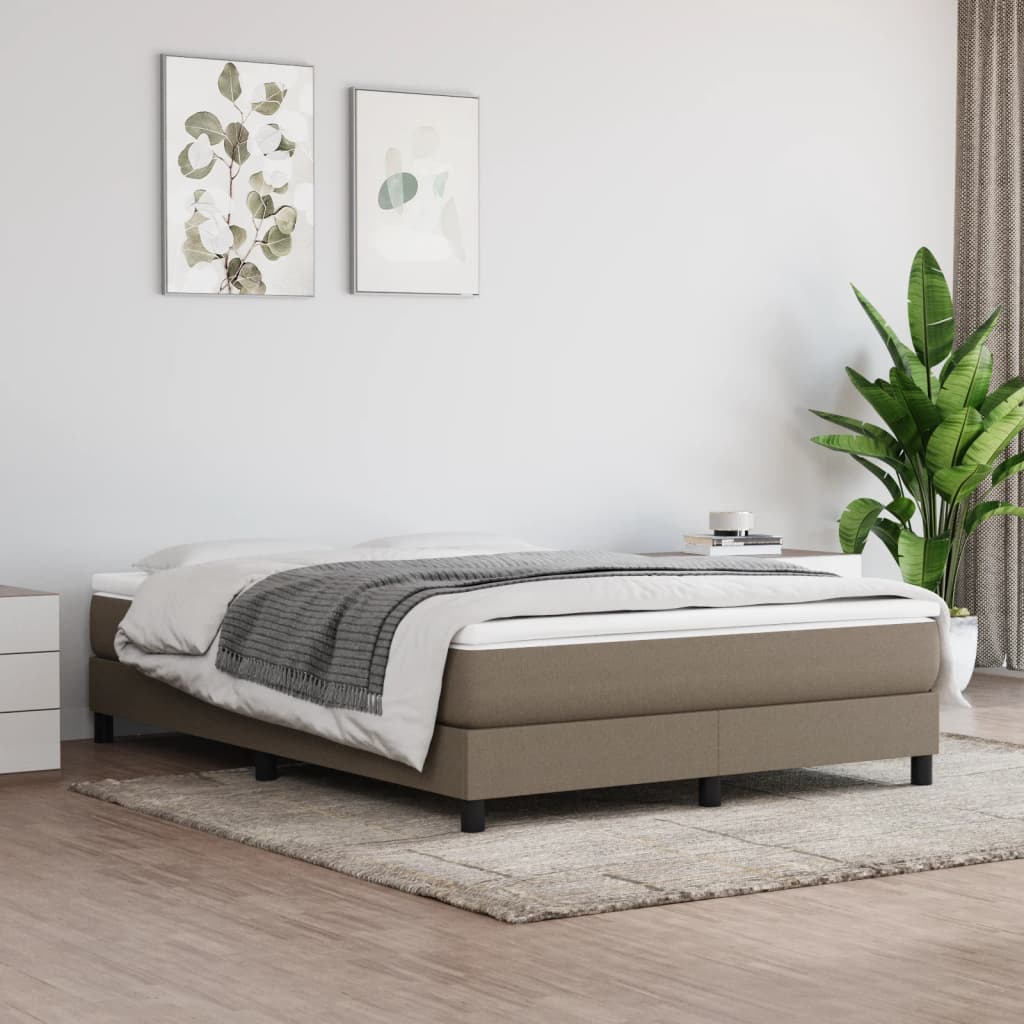 Boxspringframe Stof Taupe 140 x 190 cm 25 cm