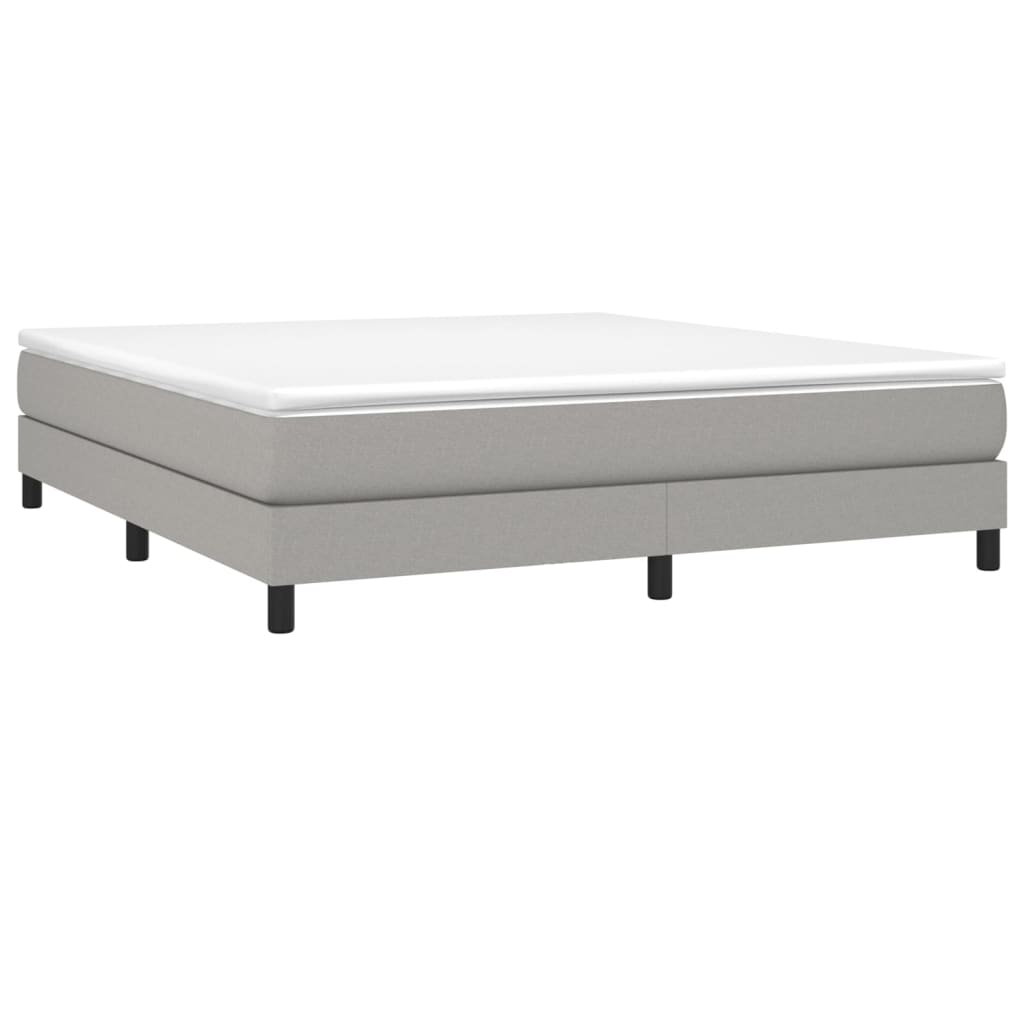 Boxspringframe Stof Lichtgrijs 160 x 200 cm 25 cm