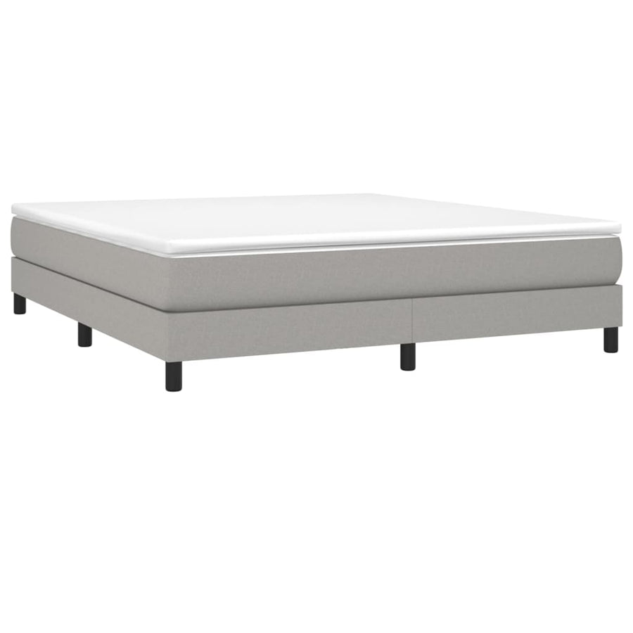 Boxspringframe Stof Lichtgrijs 160 x 200 cm 25 cm