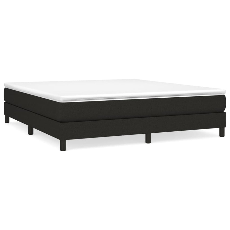 Boxspringframe stof zwart 160x200 cm 160 x 200 cm 25 cm