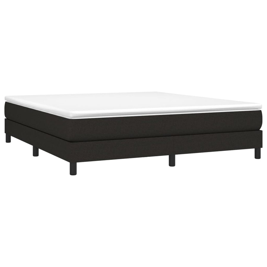 Boxspringframe stof zwart 160x200 cm 160 x 200 cm 25 cm