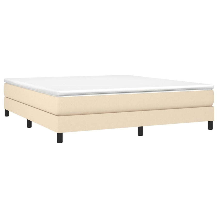 Boxspringframe Stof Kleurig Crème 160 x 200 cm 25 cm