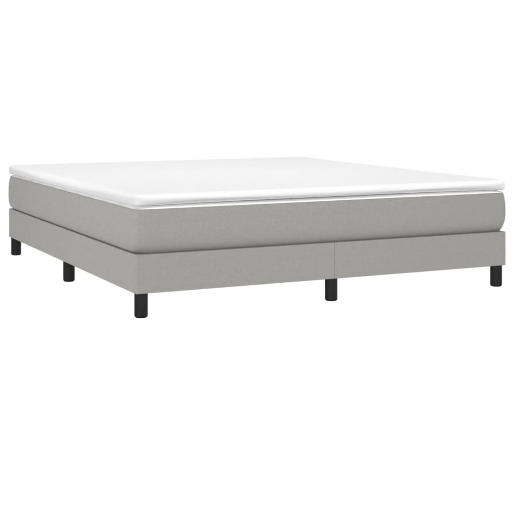 Boxspringframe Stof Lichtgrijs 180 x 200 cm 25 cm