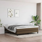 Bedframe stof donkerbruin 180x200 cm