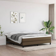 Bedframe stof donkerbruin 180x200 cm