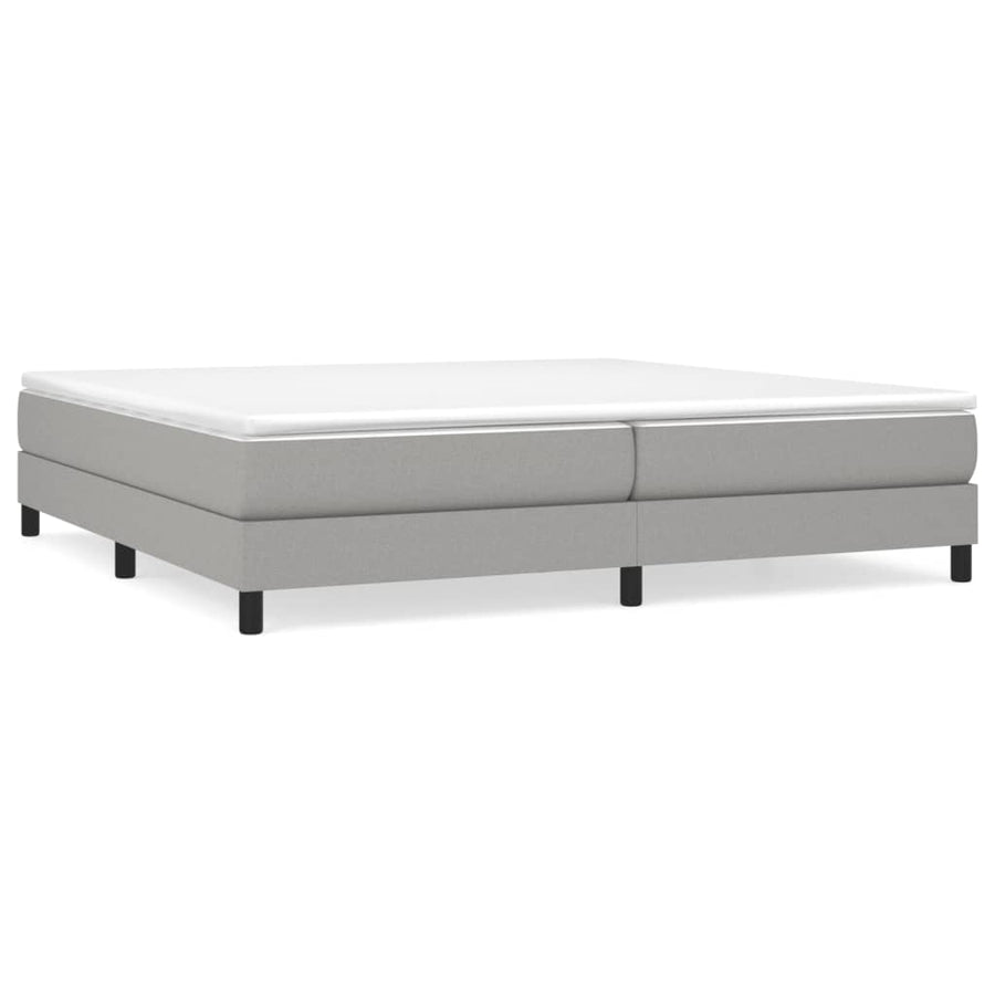 Boxspringframe Stof Lichtgrijs 200 x 200 cm 25 cm