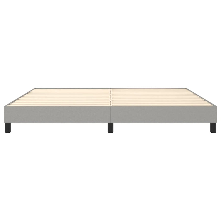 Boxspringframe Stof Lichtgrijs 200 x 200 cm 25 cm
