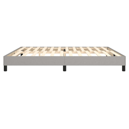 Boxspringframe Stof Lichtgrijs 200 x 200 cm 25 cm