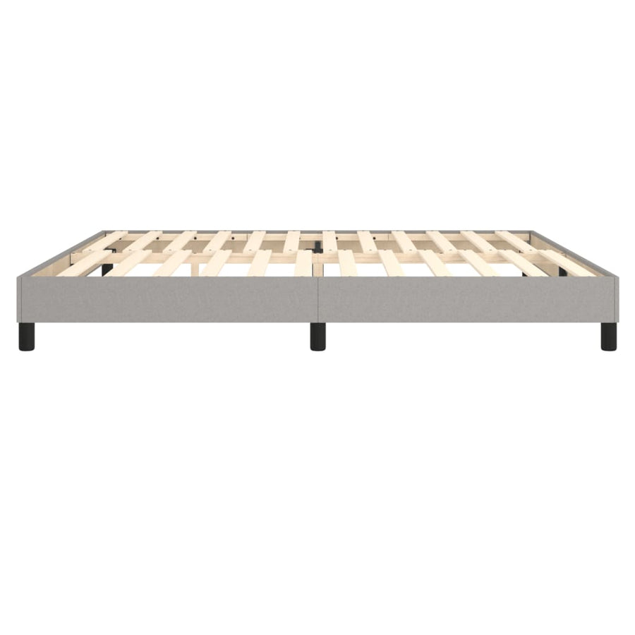 Boxspringframe Stof Lichtgrijs 200 x 200 cm 25 cm