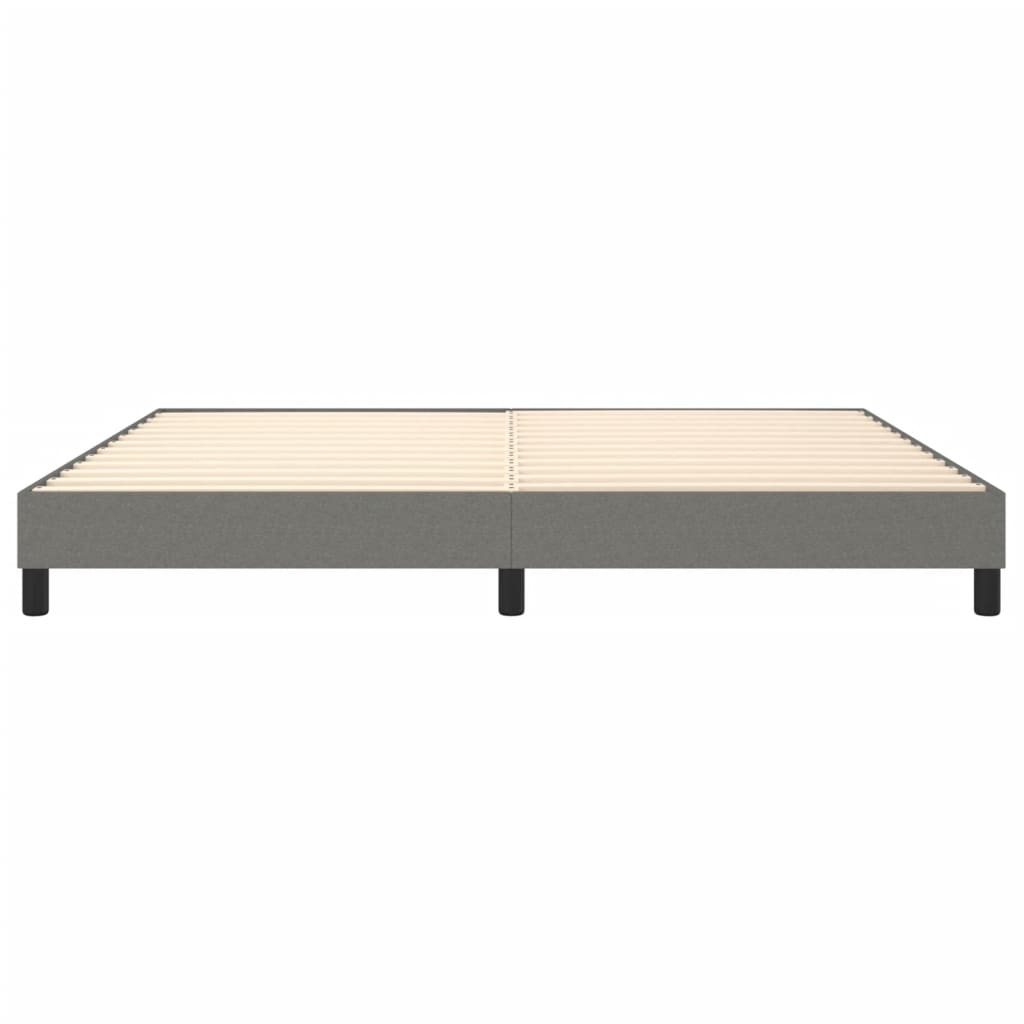 Boxspringframe Stof Donkergrijs 200 x 200 cm 25 cm