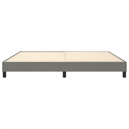 Boxspringframe Stof Donkergrijs 200 x 200 cm 25 cm