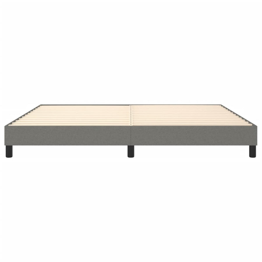 Boxspringframe Stof Donkergrijs 200 x 200 cm 25 cm