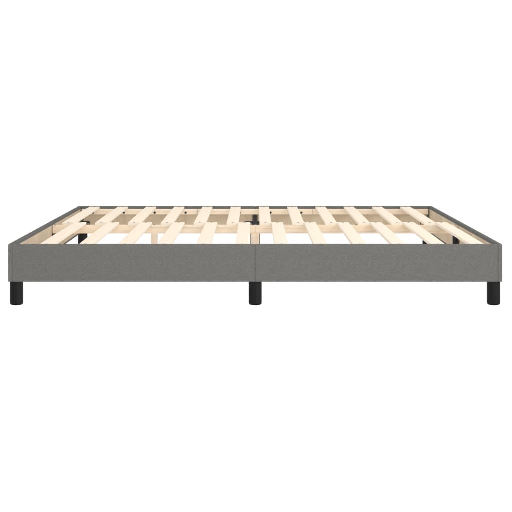 Boxspringframe Stof Donkergrijs 200 x 200 cm 25 cm