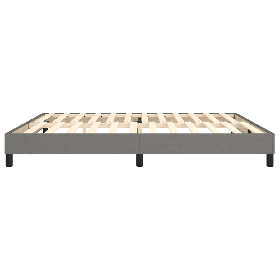 Boxspringframe Stof Donkergrijs 200 x 200 cm 25 cm