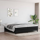 Box spring bed fabric black 200x200 cm