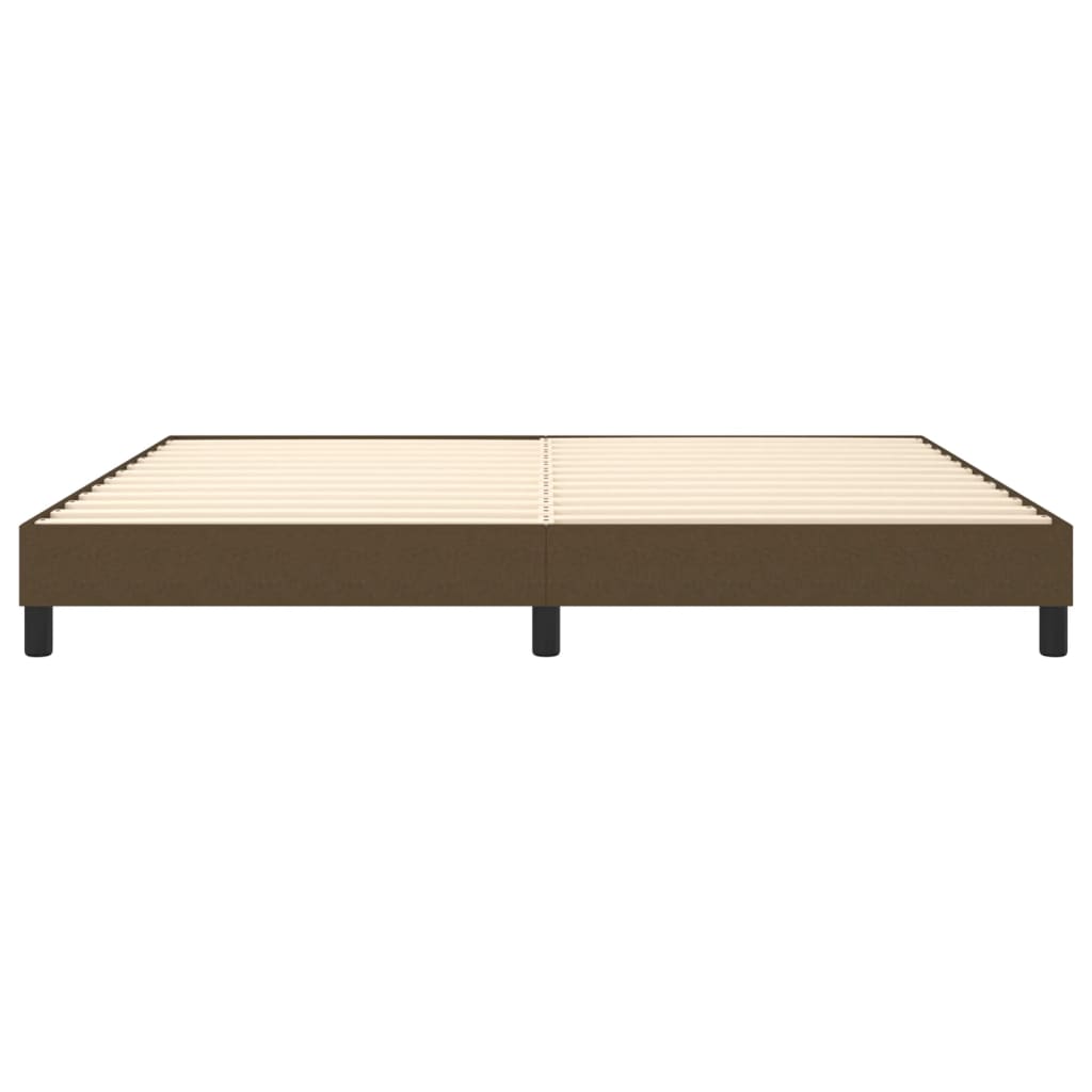 Boxspringframe Stof Donkerbruin 200 x 200 cm 25 cm