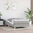 Boxspring bed 80x200 cm lichtgrijs stof