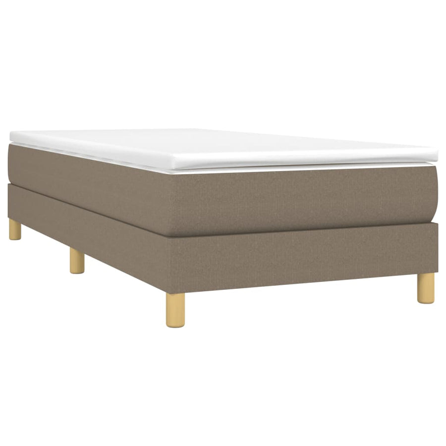 Boxspringframe stof taupe 90x190 cm 90 x 190 cm 25 cm