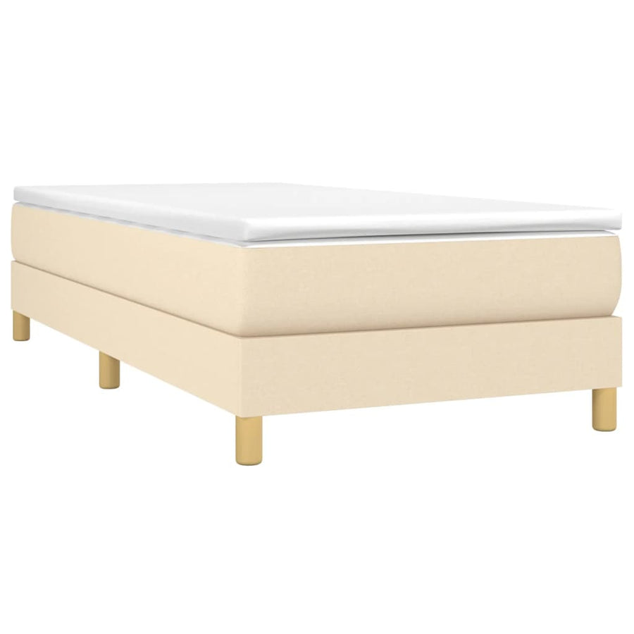 Boxspringframe Stof Kleurig Crème 90 x 190 cm 25 cm