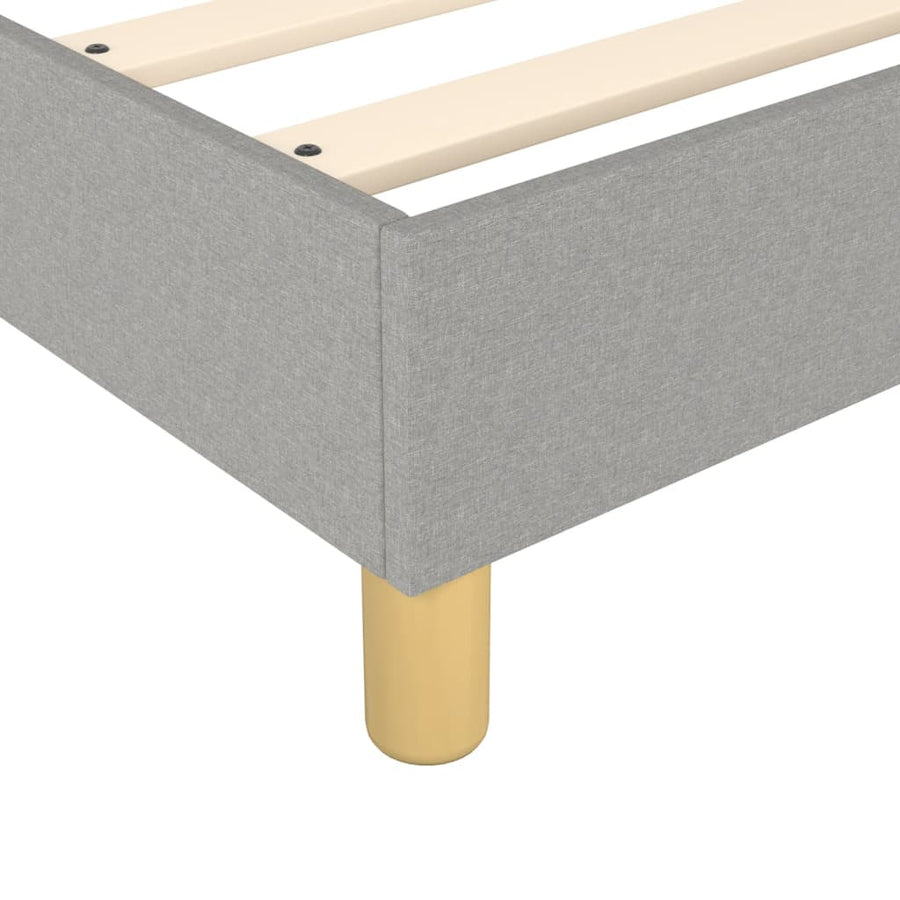Boxspringframe Stof Lichtgrijs 100 x 200 cm 25 cm