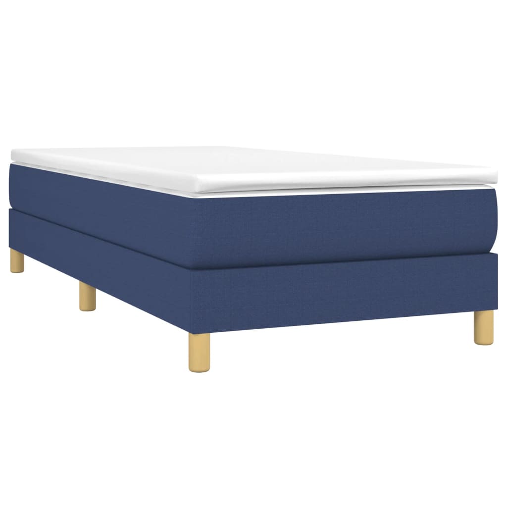 Boxspring Bedframe Stof Blauw 100 x 200 cm 25 cm