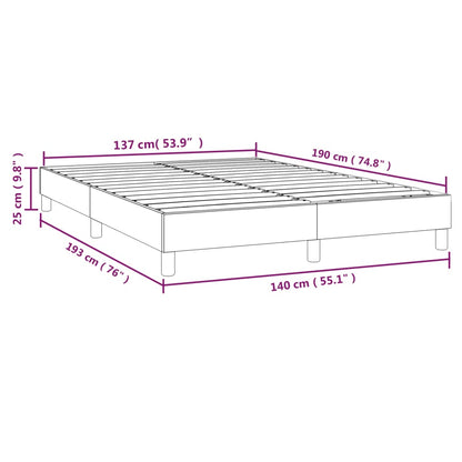 Boxspringframe Stof Lichtgrijs 140 x 190 cm 25 cm