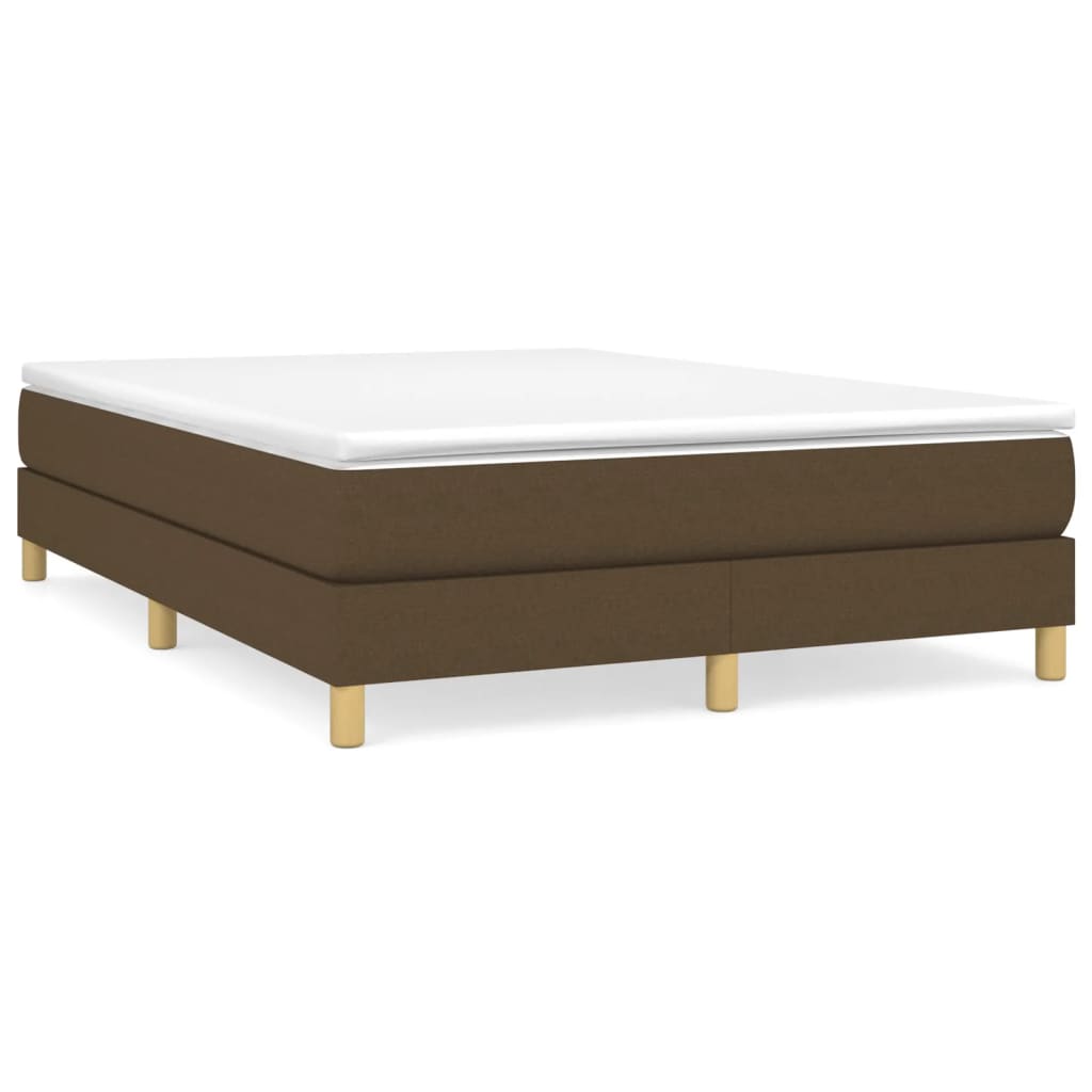 Boxspringframe stof donkerbruin 140x190 cm 140 x 190 cm 25 cm
