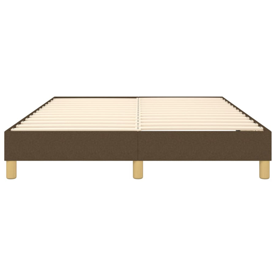 Boxspringframe stof donkerbruin 140x190 cm 140 x 190 cm 25 cm