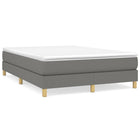 Boxspringframe Stof Donkergrijs 140 x 200 cm 25 cm