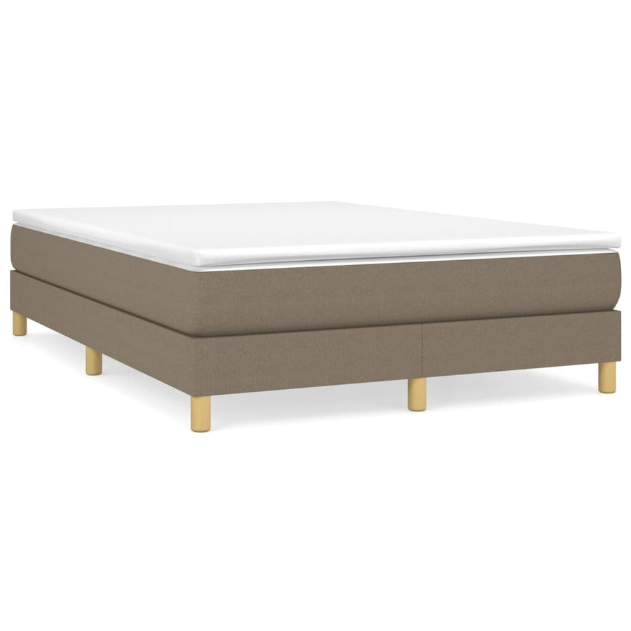 Boxspringframe stof taupe 140x200 cm 140 x 200 cm 25 cm