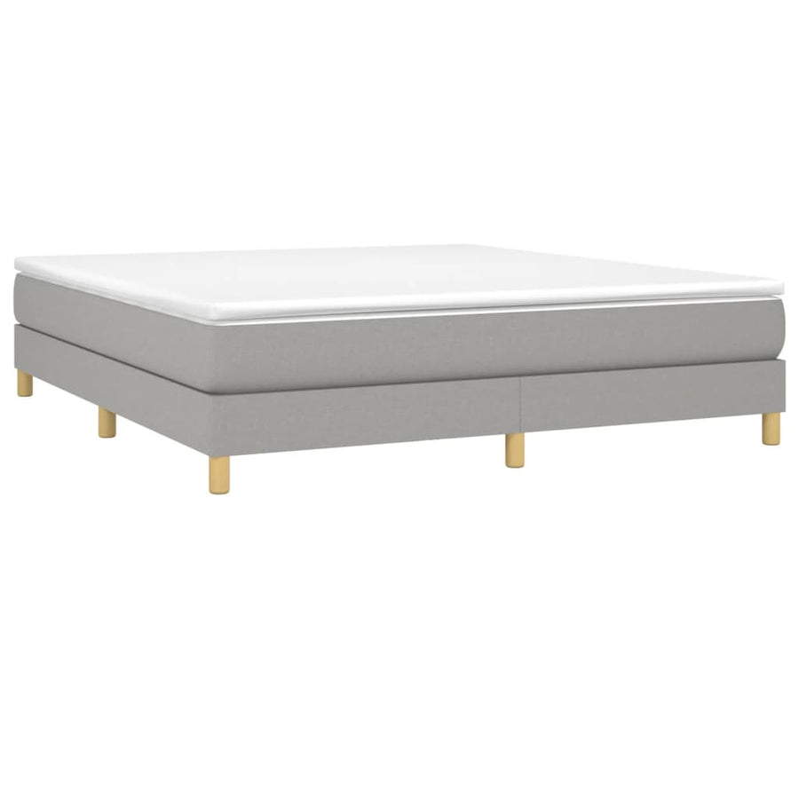 Boxspringframe Stof Lichtgrijs 160 x 200 cm 25 cm