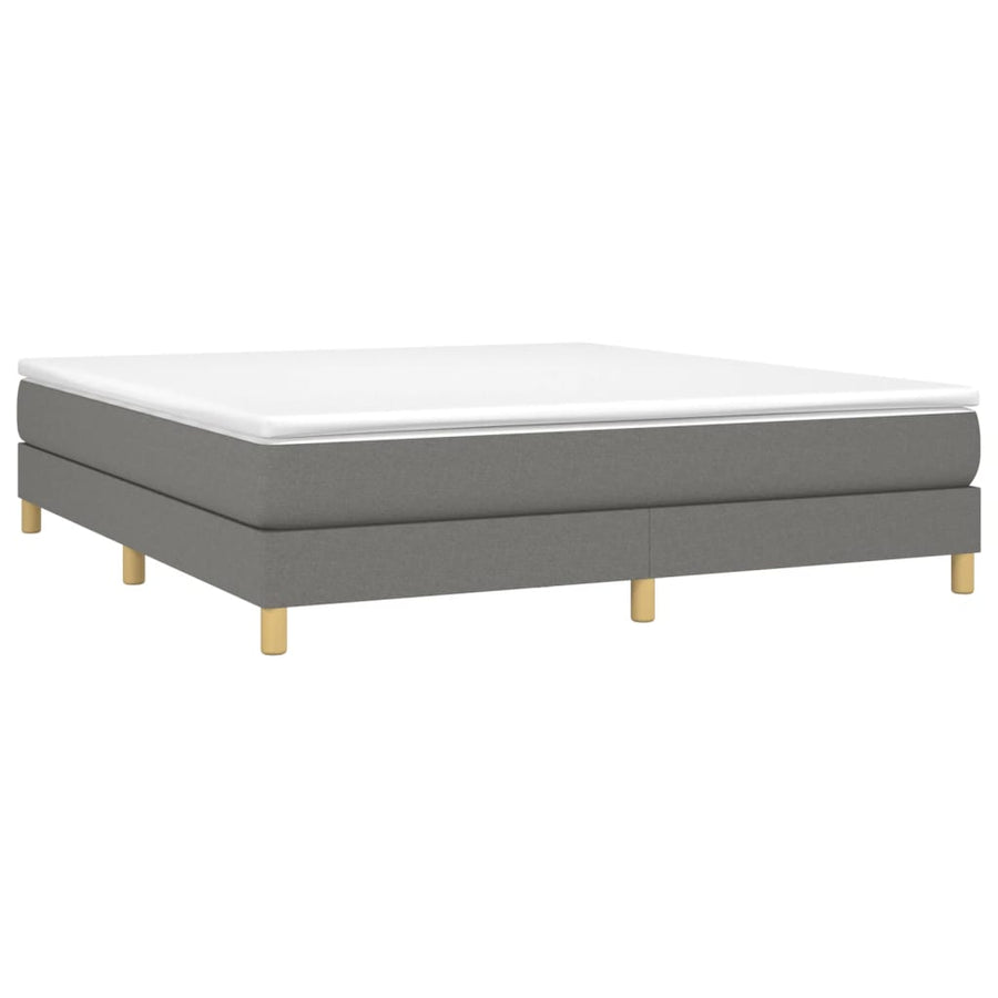 Boxspringframe Stof Donkergrijs 160 x 200 cm 25 cm