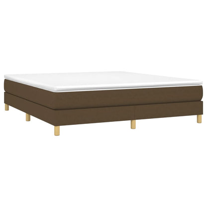 Boxspringframe stof donkerbruin 160x200 cm 160 x 200 cm 25 cm