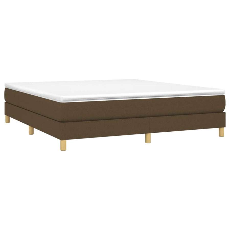 Boxspringframe stof donkerbruin 160x200 cm 160 x 200 cm 25 cm